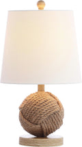 18-Inch Natural Monkey's Fist Rope Ball LED Table Lamp